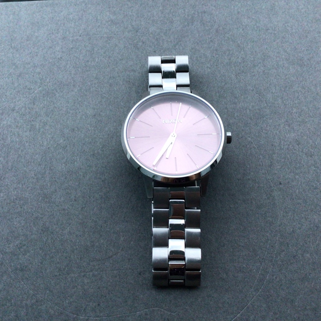 Nixon Movin’ Out The Kensington B18 Stainless Steel Watch With Pink Dial
